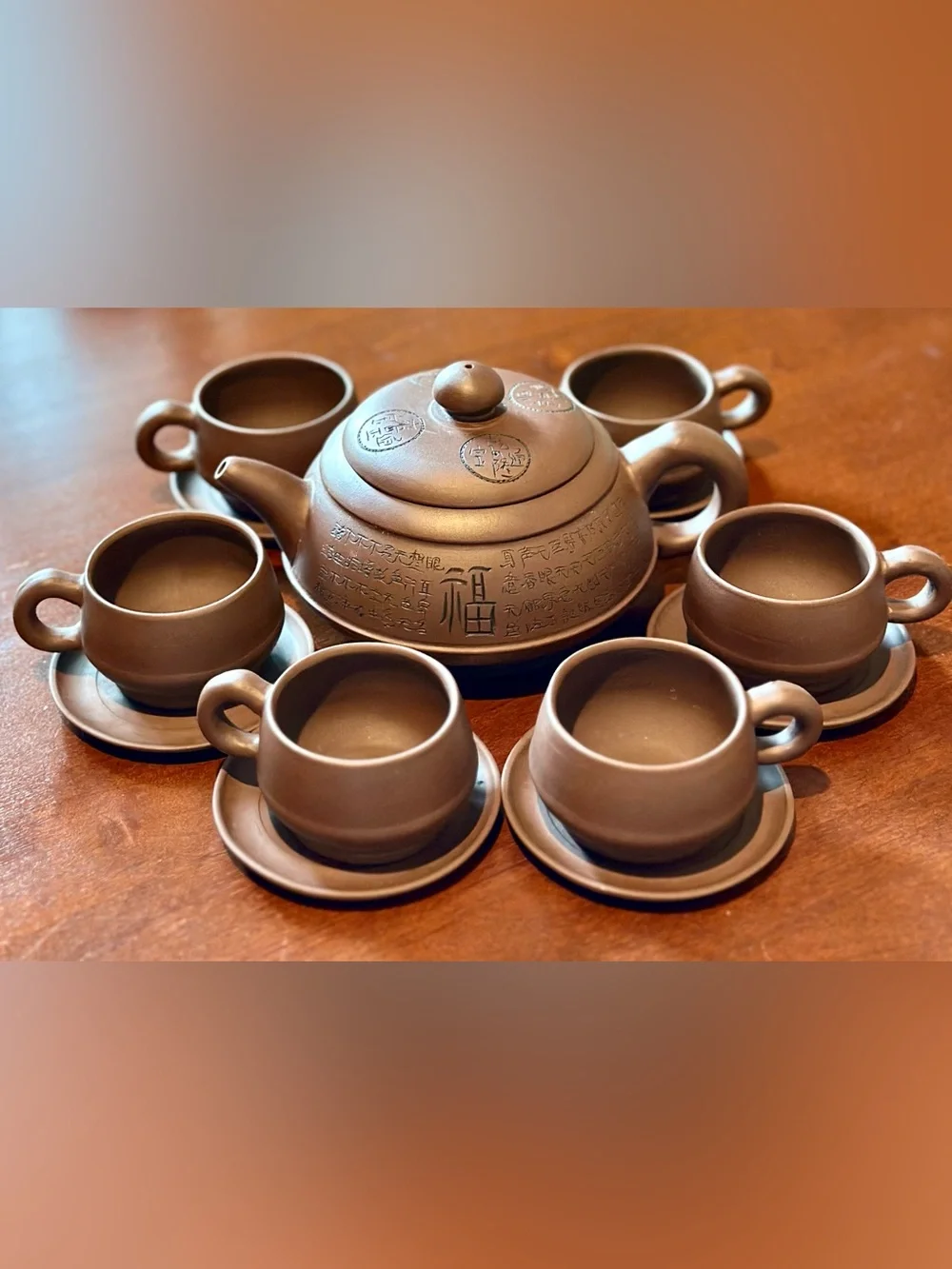 Traditional Chinese Yixing Zisha teapot set, from Shanghai - New!
